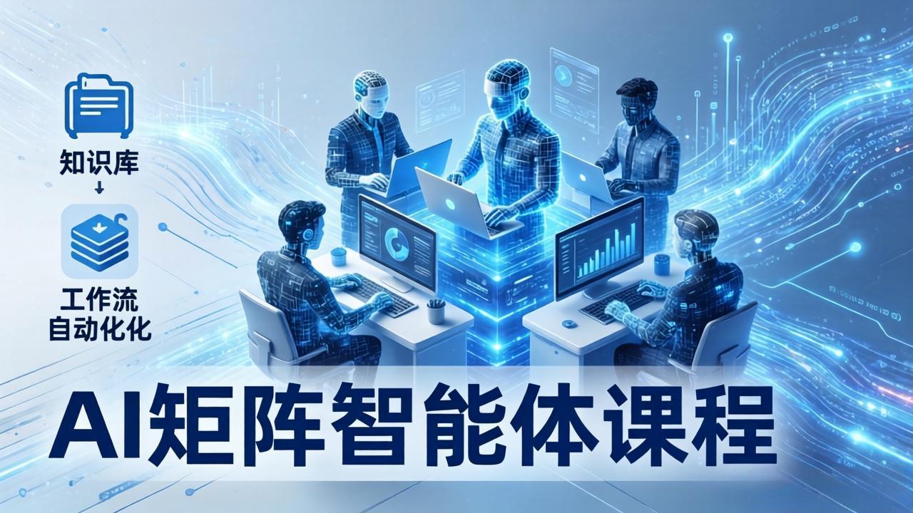 AI矩阵智能体实战：100个数字员工批量生产内容，文本知识库+工作流自动化全搞定-DE云网创