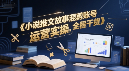小说推文故事混剪账号运营实操，全程干货-DE云网创