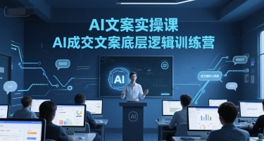 AI文案实操课，AI成交文案底层逻辑训练营-DE云网创