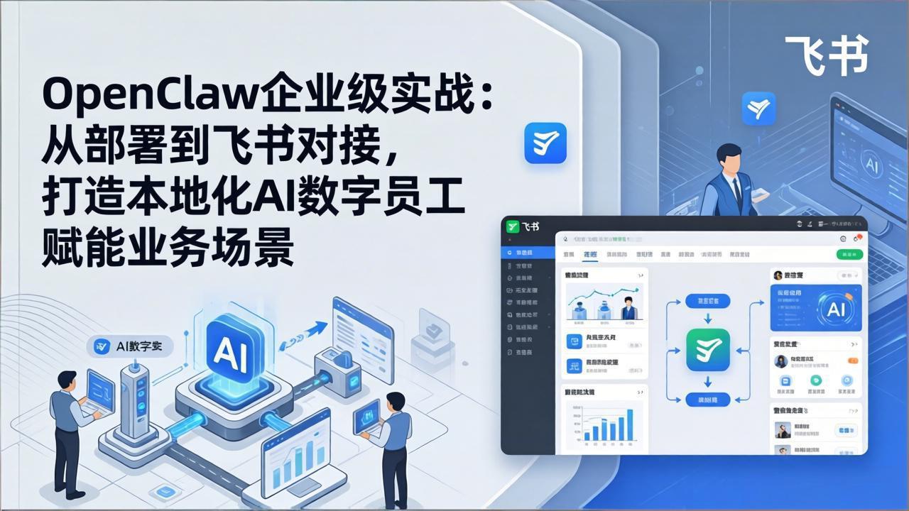 OpenClaw企业级实战：从部署到飞书对接，打造本地化AI数字员工赋能业务场景-DE云网创