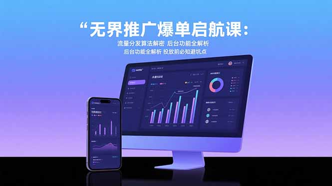 （15567期）无界推广爆单启航课：流量分发算法解密 后台功能全解析 投放前必知避坑点-DE云网创