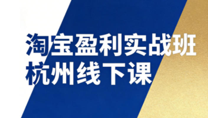 淘宝盈利实战班杭州线下课12月26-28日(音频+字幕),帮你掌握SOP流程+12门核心技术插图 淘宝盈利实战班杭州线下课12月26-28日(音频+字幕),帮你掌握SOP流程+12门核心技术