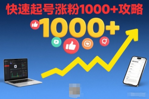 短视频涨粉教学，快速起号涨粉1000+攻略-DE云网创