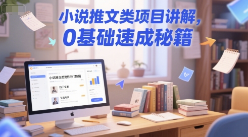 小说推文类项目讲解，0 基础速成秘籍-DE云网创