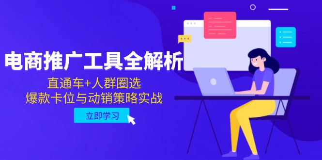 （14866期）电商推广工具全解析，直通车+人群圈选，爆款卡位与动销策略实战-DE云网创