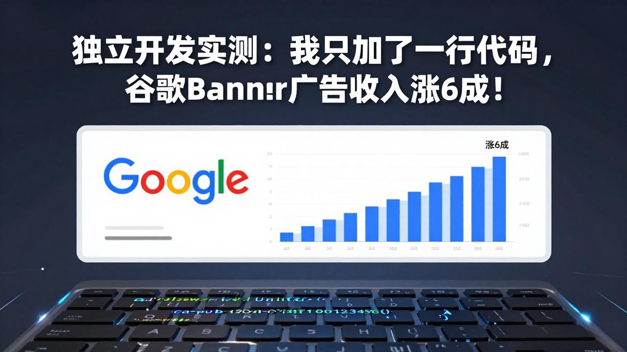 付费文章：独立开发实测：我只加了一行代码，谷歌Banner广告收入涨6成！-DE云网创