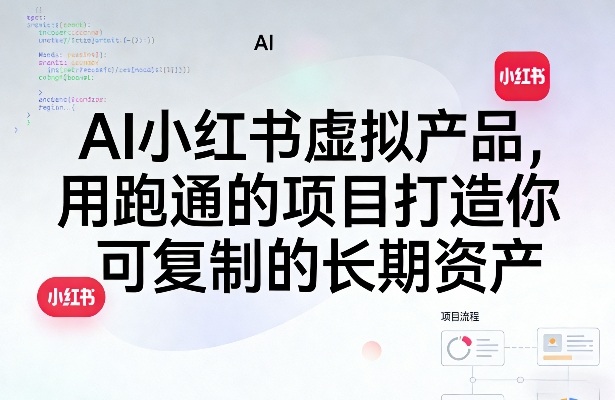 AI小红书虚拟产品，用跑通的项目打造你可复制的长期资产-DE云网创