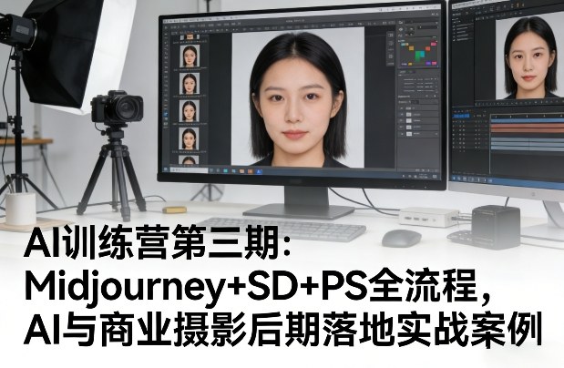 AI训练营第三期：Midjourney+SD+PS全流程，AI与商业摄影后期落地实战案例-DE云网创