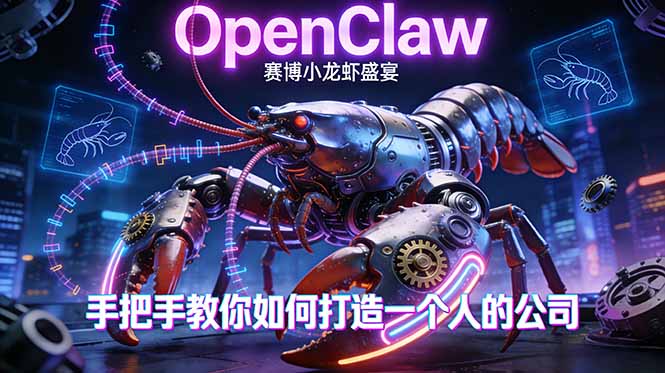 OpenClaw，小龙虾-从产品到爆款的成长之路，手把手教你如何打造一个人的公司-DE云网创