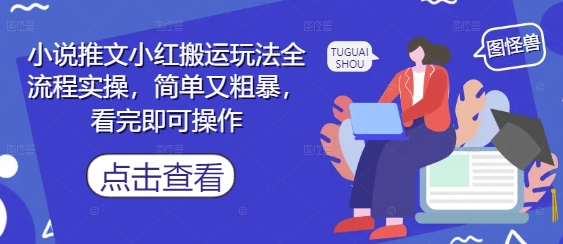小说推文小红搬运玩法全流程实操，简单又粗暴，看完即可操作-DE云网创