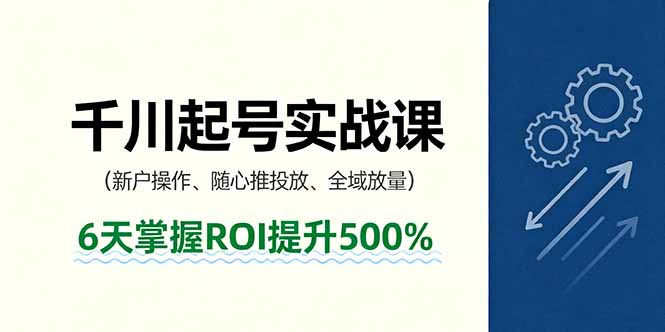 抖音千川起号实战课,新户操作,随心推投放,全域放量,6天掌握ROI提升500%插图 抖音千川起号实战课,新户操作,随心推投放,全域放量,6天掌握ROI提升500%插图