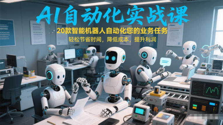 AI自动化实战课:20款智能机器人自动化您的业务任务,轻松节省时间,降低成本,提升利润插图 AI自动化实战课:20款智能机器人自动化您的业务任务,轻松节省时间,降低成本,提升利润