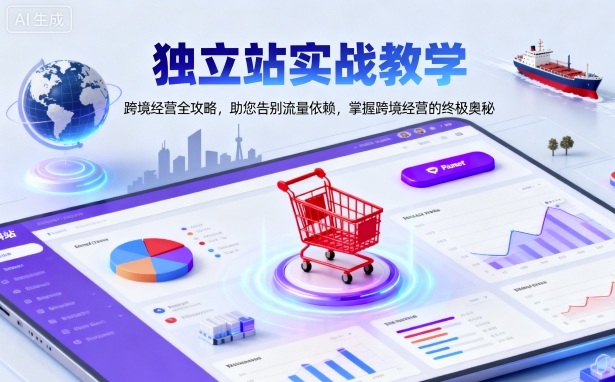 独立站实战教学，跨境经营全攻略，助您告别流量依赖，掌握跨境经营的终极奥-DE云网创