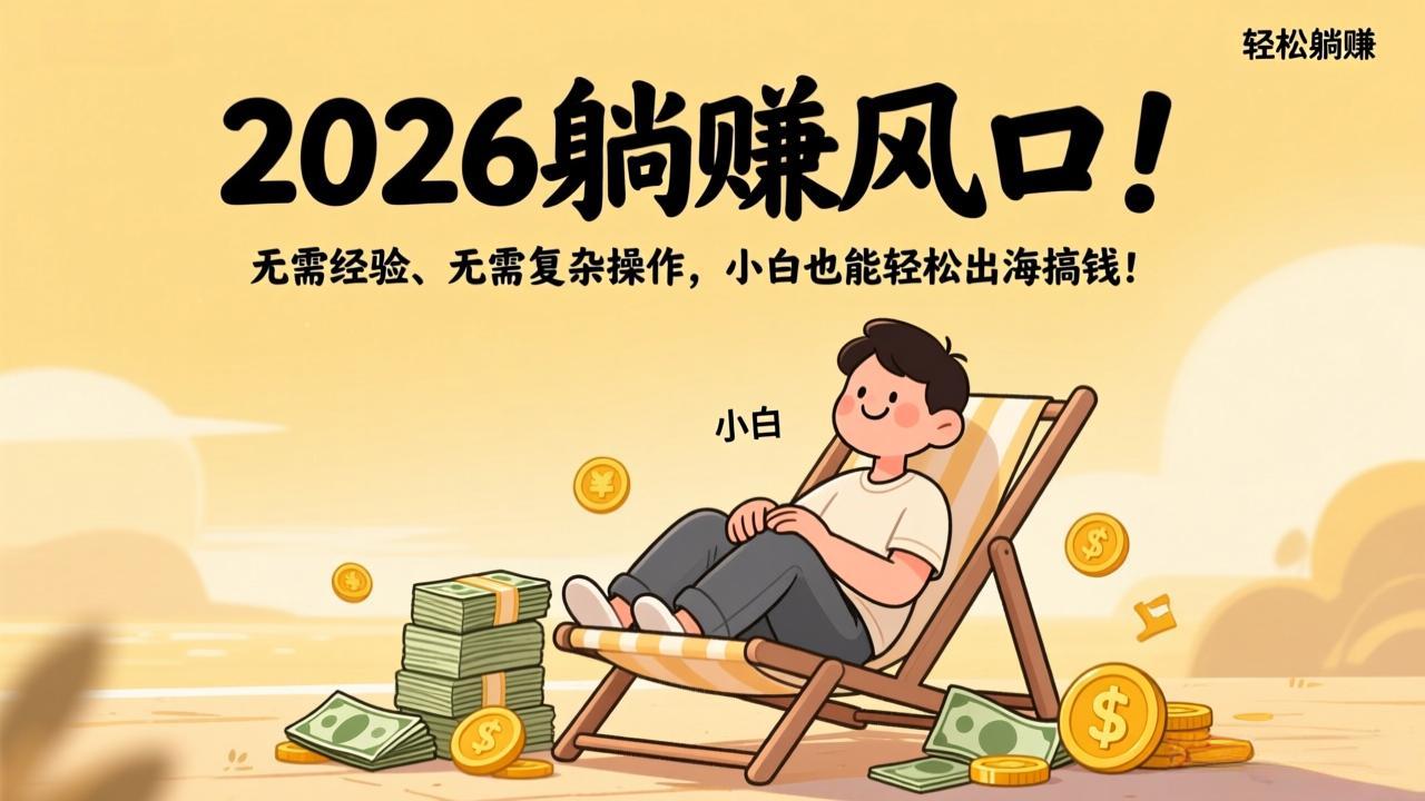 2026躺赚风口！无需经验、无需复杂操作，小白也能轻松出海搞钱！-DE云网创