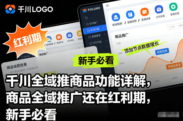 千川全域推商品功能详解，商品全域推广还在红利期，新手必看-DE云网创