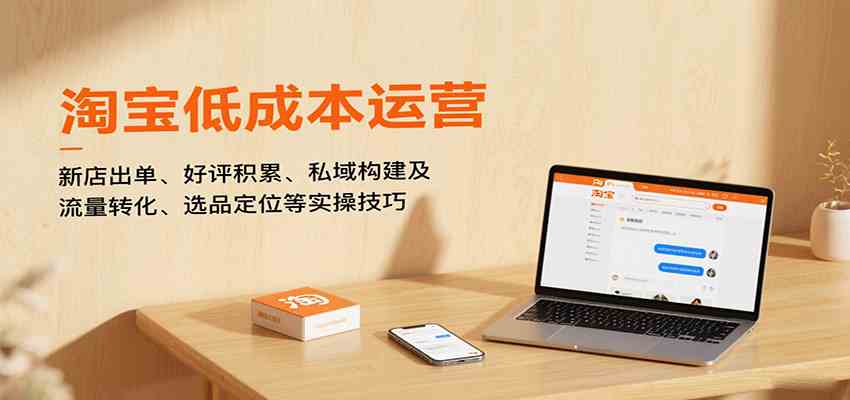 淘宝低成本运营，新店出单、好评积累、私域构建及流量转化、选品定位等实操技巧-DE云网创