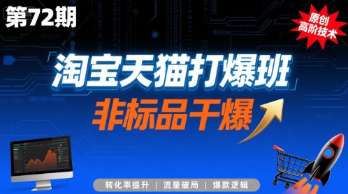 淘宝天猫打爆班原创高阶技术第72期,非标品干爆-DE云网创