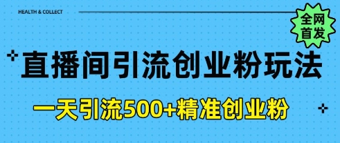 直播间引流创业粉，一天引流500+精准创业粉-DE云网创