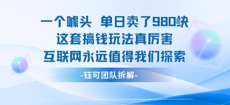 一个噱头单日卖了980米 这套搞钱玩法真厉害 互联网永远值得我们探索-DE云网创