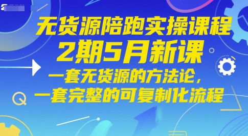 无货源陪跑实操课程2期5月新课，一套无货源的方法论，一套完整的可复制化流程-DE云网创