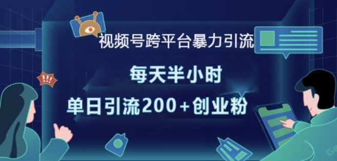 视频号跨平台暴力引流，每天半小时，单日引流200+精准创业粉-DE云网创