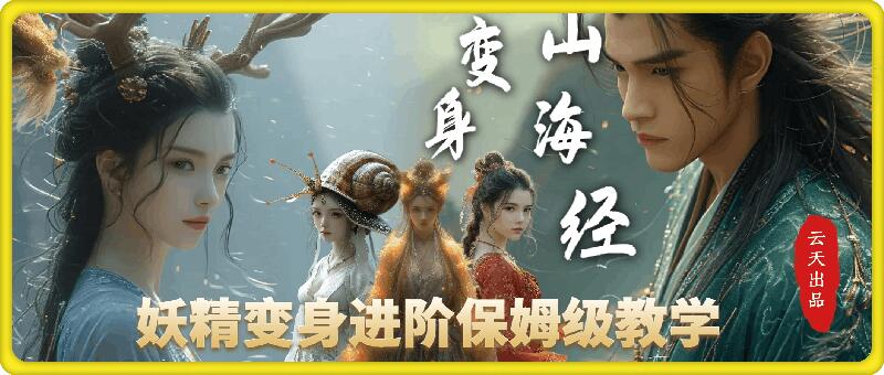 云天AI山海经变身视频教程，妖精变身进阶保姆级教学-DE云网创