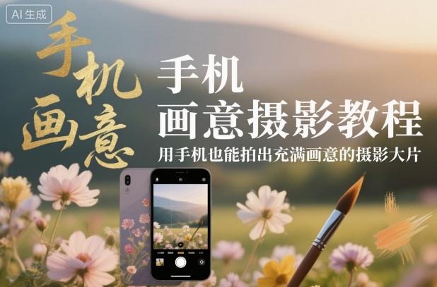 手机画意摄影教程，用手机也能拍出充满画意的摄影大片-DE云网创