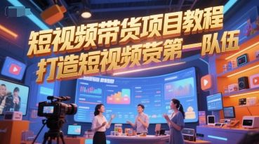 短视频带货项目教程，打造短视频带货第一队伍-DE云网创