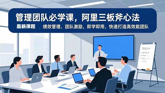 管理团队必学课，阿里三板斧心法、绩效管理、团队激励，即学即用，快速打造高效能团队-DE云网创