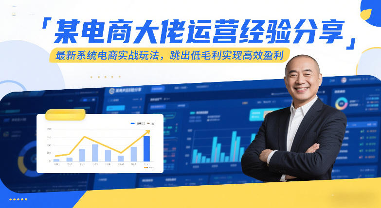 某电商大佬运营经验分享，最新系统电商实战玩法，跳出低毛利实现高效盈利(更新)-DE云网创