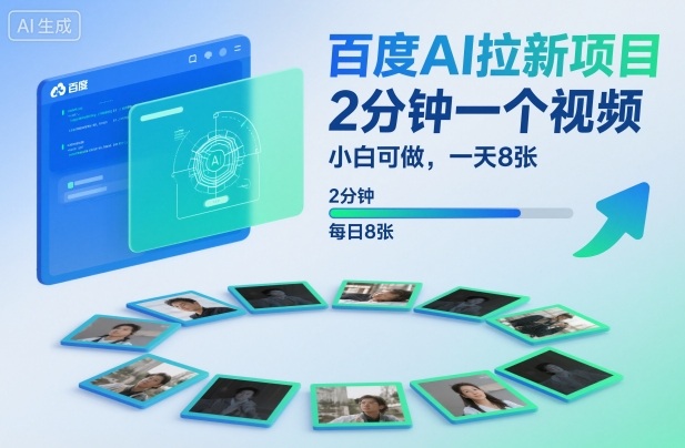 百度AI拉新项目,2分钟一个视频,小白可做,一天8张【附案例+保姆级教程】插图 百度AI拉新项目,2分钟一个视频,小白可做,一天8张【附案例+保姆级教程】