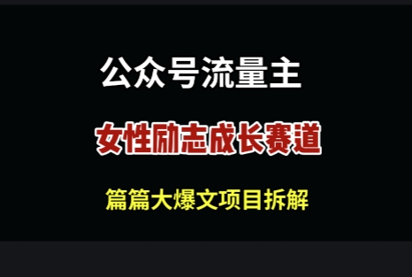 公众号女性励志赛道，万次阅读收益100+-DE云网创