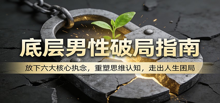底层男性破局指南：放下六大核心执念，重塑思维认知，走出人生困局-DE云网创