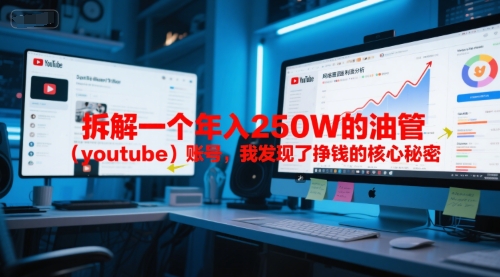 付费文章：拆解一个年入250W的油管（youtube）账号，我发现了挣钱的核心秘密-DE云网创