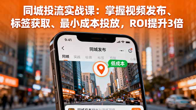 同城投流实战课:掌握视频发布、标签获取、最小成本投放,ROI提升3倍插图 同城投流实战课:掌握视频发布、标签获取、最小成本投放,ROI提升3倍插图