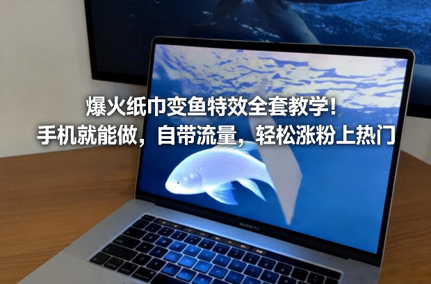 爆火纸巾变鱼特效全套教学!手机就能做,自带流量,轻松涨粉上热门插图 爆火纸巾变鱼特效全套教学!手机就能做,自带流量,轻松涨粉上热门