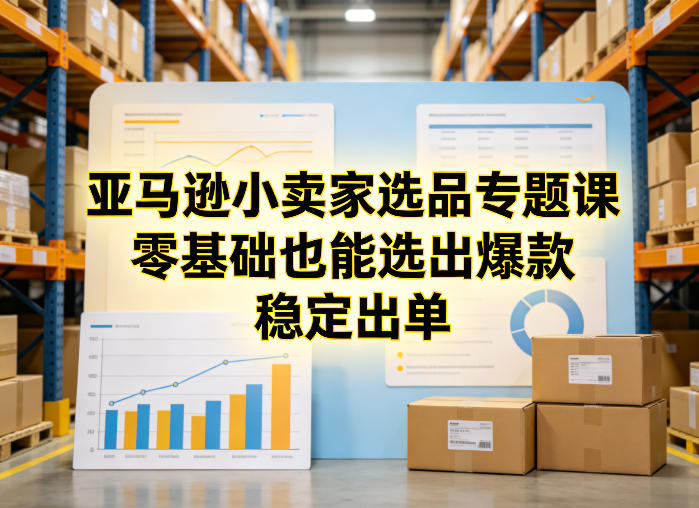 亚马逊小卖家选品专题课，零基础也能选出爆款，稳定出单-DE云网创