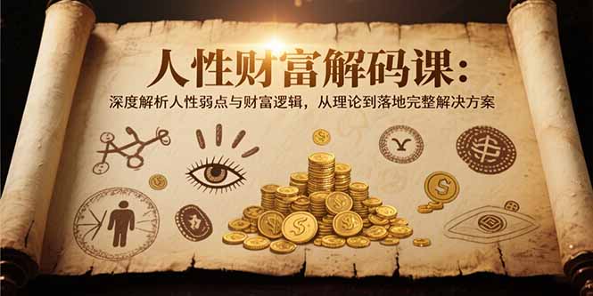（15434期）人性财富解码课6.0：深度解析人性弱点与财富逻辑，理论到落地完整解决方案-DE云网创