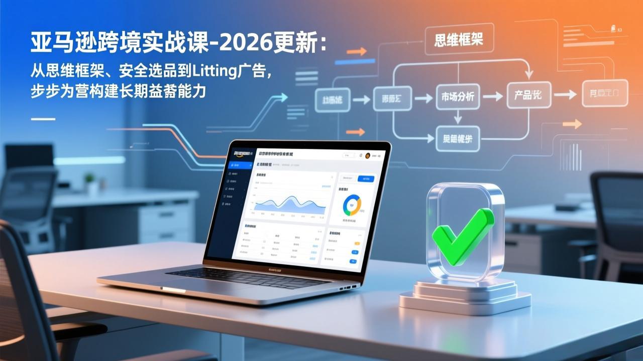 亚马逊跨境实战课-2026更新：从思维框架、安全选品到Listing广告，步步为营构建长期盈利能力-DE云网创