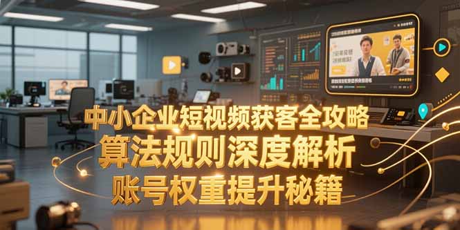 （15326期）中小企业短视频获客全攻略，算法规则深度解析，账号权重提升秘籍-DE云网创