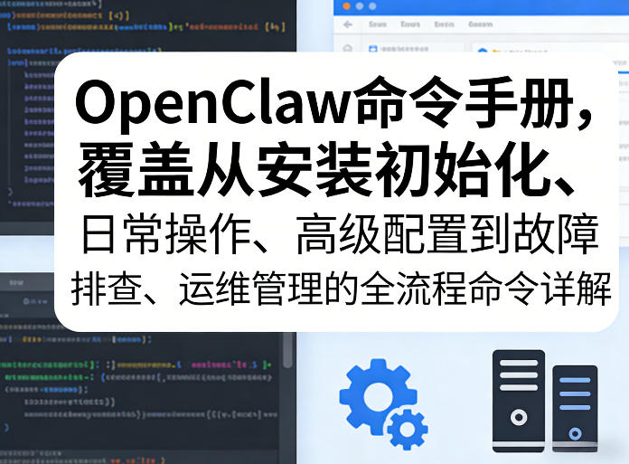 OpenClaw命令手册，覆盖从安装初始化、日常操作、高级配置到故障排查、运维管理的全流程命令详解-DE云网创