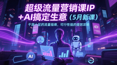 超级流量营销课IP+AI搞定生意（5月新课）干货十足的流量指南，可行性强的提效攻略-DE云网创