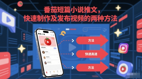 番茄短篇小说推文，快速制作及发布视频的两种方法-DE云网创
