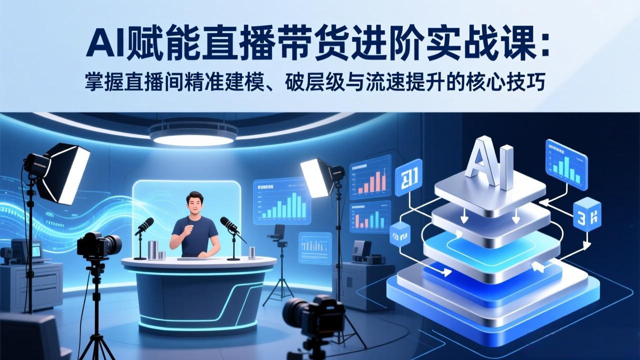 AI赋能直播带货进阶实战课:掌握直播间精准建模、破层级与流速提升的核心技巧插图 AI赋能直播带货进阶实战课:掌握直播间精准建模、破层级与流速提升的核心技巧插图