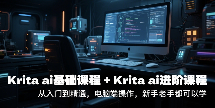 krita ai基础课程+Krita ai进阶课程，从入门到精通，电脑端操作，新手老手都可以学-DE云网创
