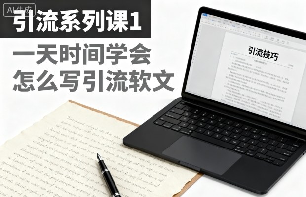 引流系列课1，一天时间学会怎么写引流软文-DE云网创