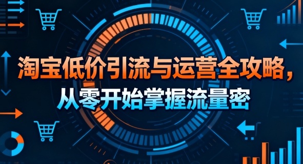 淘宝低价引流与运营全攻略，从零开始掌握流量密码-DE云网创