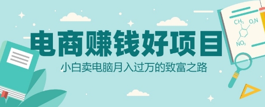 电商挣钱好项目，小白卖电脑月入过W的致富之路-DE云网创