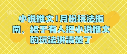 小说推文1月份玩法指南，终于有人把小说推文的玩法讲清楚了!-DE云网创