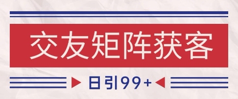 小红书某音交友赛道引流获客 自热矩阵日引200+【揭秘】-DE云网创
